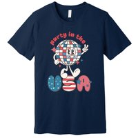 Funny Party In The US July 4th USA Patriotic Groovy Disco Gift Premium T-Shirt