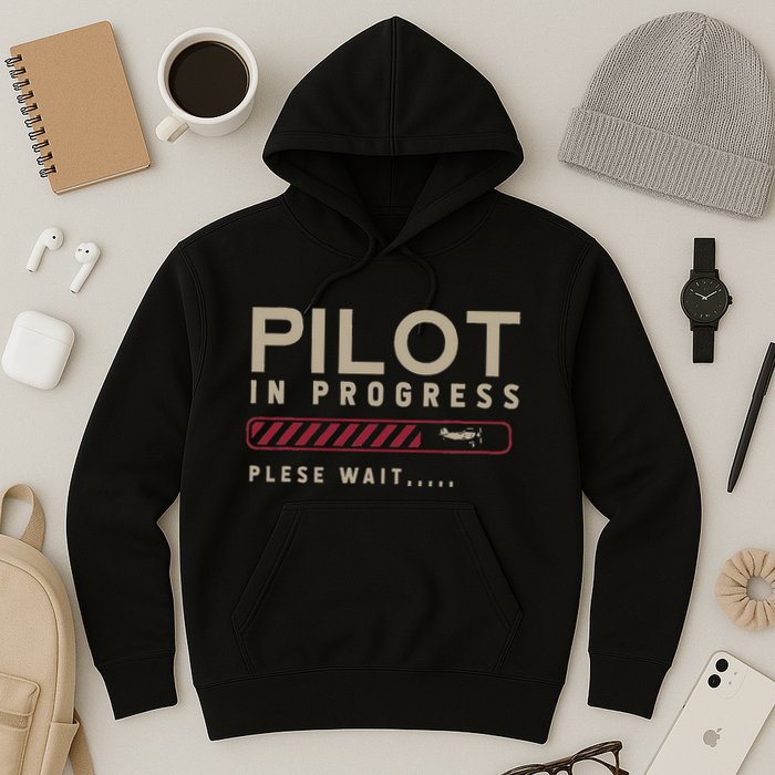 Funny Pilot In Progress Please Wait Future Pilot Hoodie