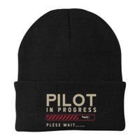 Funny Pilot In Progress Please Wait Future Pilot Knit Cap Winter Beanie