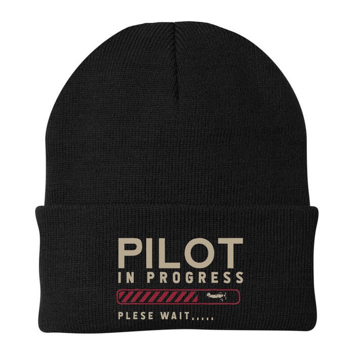 Funny Pilot In Progress Please Wait Future Pilot Knit Cap Winter Beanie