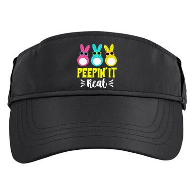 Funny Peepin It Real Happy Easter Bunny Egg Hunt Adult Drive Performance Visor