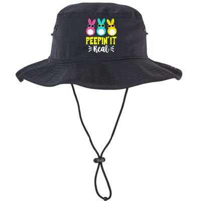 Funny Peepin It Real Happy Easter Bunny Egg Hunt Legacy Cool Fit Booney Bucket Hat