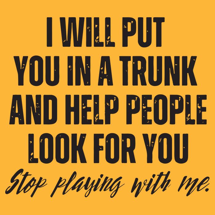 Funny Put In Trunk Saying I Will Put You In A Trunk Pom Pom 12in Knit Beanie