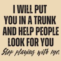 Funny Put In Trunk Saying I Will Put You In A Trunk Bag