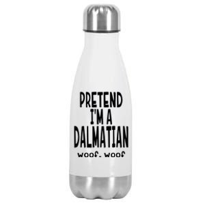 Funny Pretend Im A Dalmatian Lazy Halloween Costume Stainless Steel Insulated Water Bottle