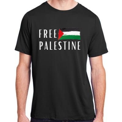 Free Palestine I Support Palestine Freedom Flag Free Gaza Adult ChromaSoft Performance T-Shirt