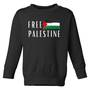 Free Palestine I Support Palestine Freedom Flag Free Gaza Toddler Sweatshirt