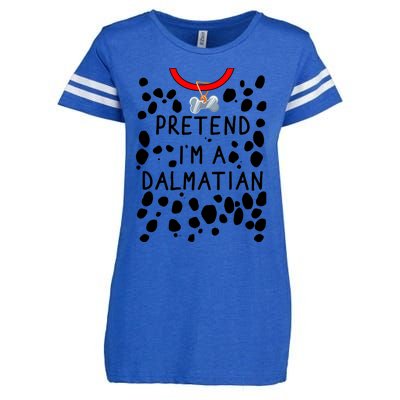 Funny Pretend I'm A Dalmatian Dog Halloween DIY Costume Enza Ladies Jersey Football T-Shirt