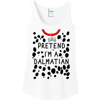 Funny Pretend I'm A Dalmatian Dog Halloween DIY Costume Ladies Essential Tank