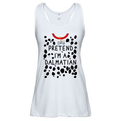 Funny Pretend I'm A Dalmatian Dog Halloween DIY Costume Ladies Essential Flowy Tank