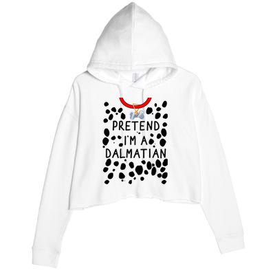 Funny Pretend I'm A Dalmatian Dog Halloween DIY Costume Crop Fleece Hoodie