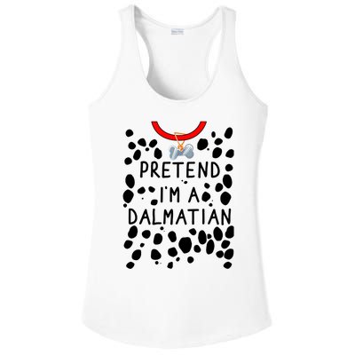 Funny Pretend I'm A Dalmatian Dog Halloween DIY Costume Ladies PosiCharge Competitor Racerback Tank