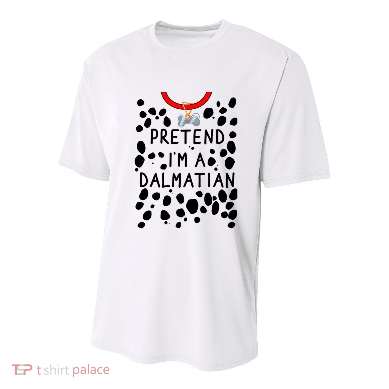 Funny Pretend I'm A Dalmatian Dog Halloween DIY Costume Youth Performance Sprint T-Shirt