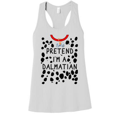 Funny Pretend I'm A Dalmatian Dog Halloween DIY Costume Women's Racerback Tank