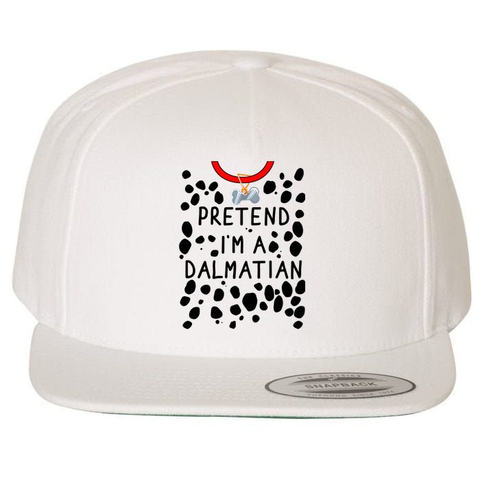 Funny Pretend I'm A Dalmatian Dog Halloween DIY Costume Wool Snapback Cap