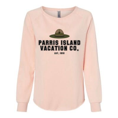 Funny Parris Island Vacation Company Design Womens California Wash Sweatshirt