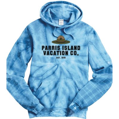 Funny Parris Island Vacation Company Design Tie Dye Hoodie