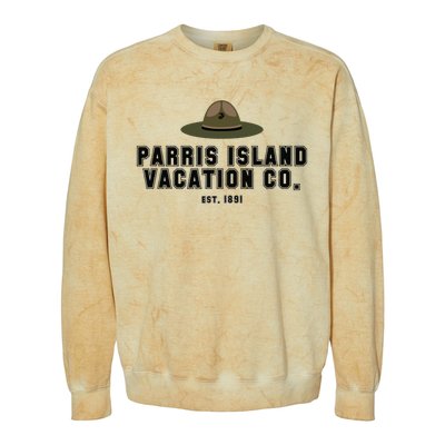 Funny Parris Island Vacation Company Design Colorblast Crewneck Sweatshirt