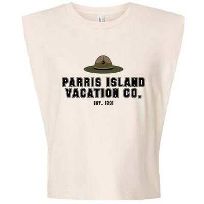 Funny Parris Island Vacation Company Design Garment-Dyed Women's Muscle Tee