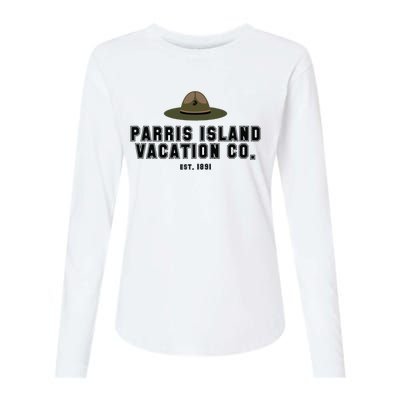 Funny Parris Island Vacation Company Design Womens Cotton Relaxed Long Sleeve T-Shirt