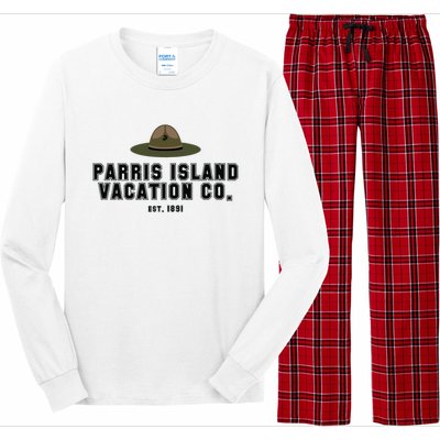 Funny Parris Island Vacation Company Design Long Sleeve Pajama Set