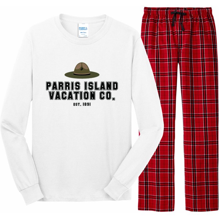 Funny Parris Island Vacation Company Design Long Sleeve Pajama Set