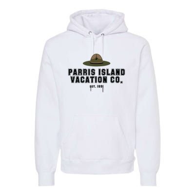 Funny Parris Island Vacation Company Design Premium Hoodie