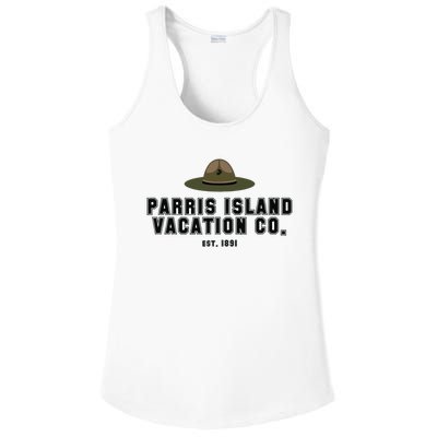 Funny Parris Island Vacation Company Design Ladies PosiCharge Competitor Racerback Tank