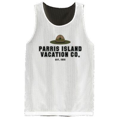 Funny Parris Island Vacation Company Design Mesh Reversible Basketball Jersey Tank