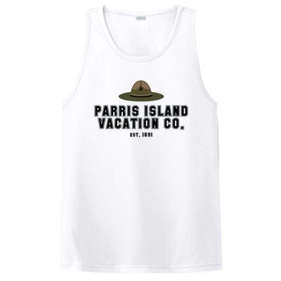 Funny Parris Island Vacation Company Design PosiCharge Competitor Tank