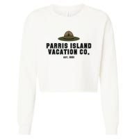 Funny Parris Island Vacation Company Design Cropped Pullover Crew