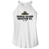 Funny Parris Island Vacation Company Design Women's Perfect Tri Rocker Tank