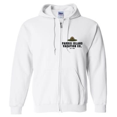 Funny Parris Island Vacation Company Design Full Zip Hoodie