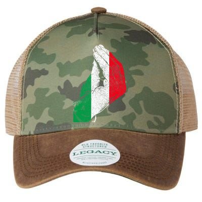 Flag Pride Italy Hand Gesture Italia Italian Legacy Tie Dye Trucker Hat