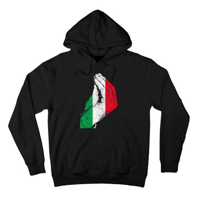 Flag Pride Italy Hand Gesture Italia Italian Hoodie