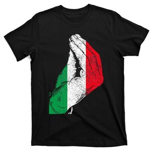 Flag Pride Italy Hand Gesture Italia Italian T-Shirt