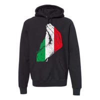 Flag Pride Italy Hand Gesture Italia Italian Premium Hoodie