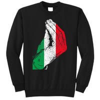 Flag Pride Italy Hand Gesture Italia Italian Tall Sweatshirt