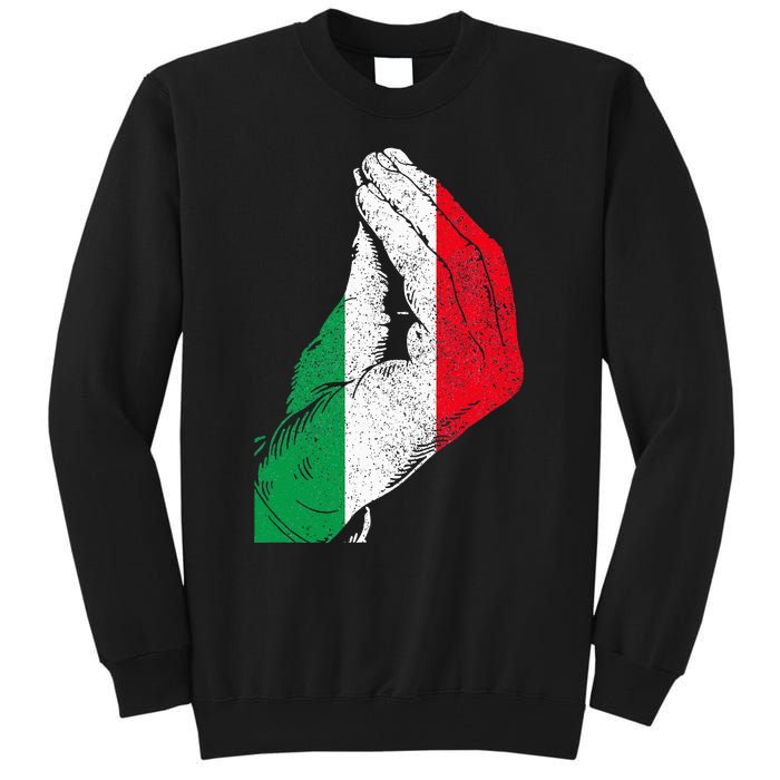 Flag Pride Italy Hand Gesture Italia Italian Tall Sweatshirt