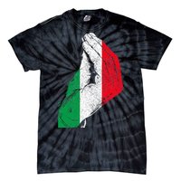 Flag Pride Italy Hand Gesture Italia Italian Tie-Dye T-Shirt