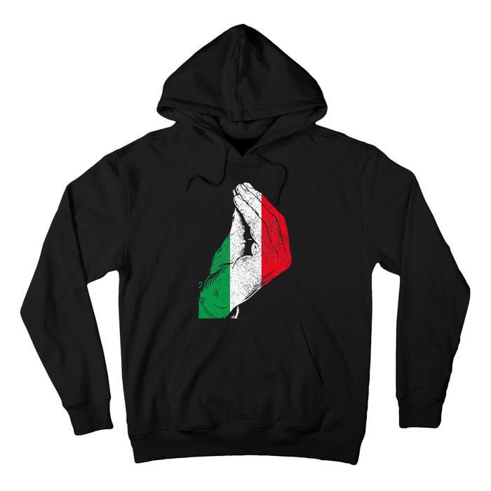 Flag Pride Italy Hand Gesture Italia Italian Tall Hoodie