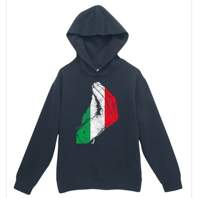 Flag Pride Italy Hand Gesture Italia Italian Urban Pullover Hoodie