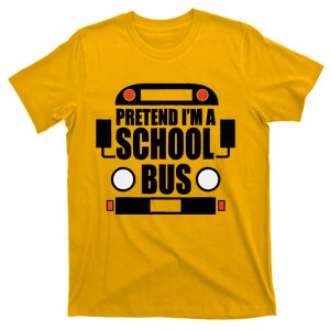 Funny Pretend IM A School Bus Halloween Costume Party T-Shirt