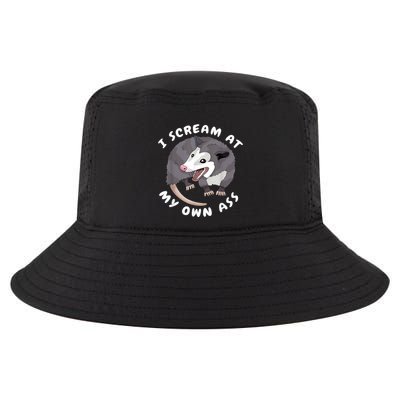 Funny Possum I Scream At My Own Trash Cat Opossum Meme Cool Comfort Performance Bucket Hat