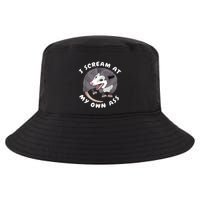 Funny Possum I Scream At My Own Trash Cat Opossum Meme Cool Comfort Performance Bucket Hat