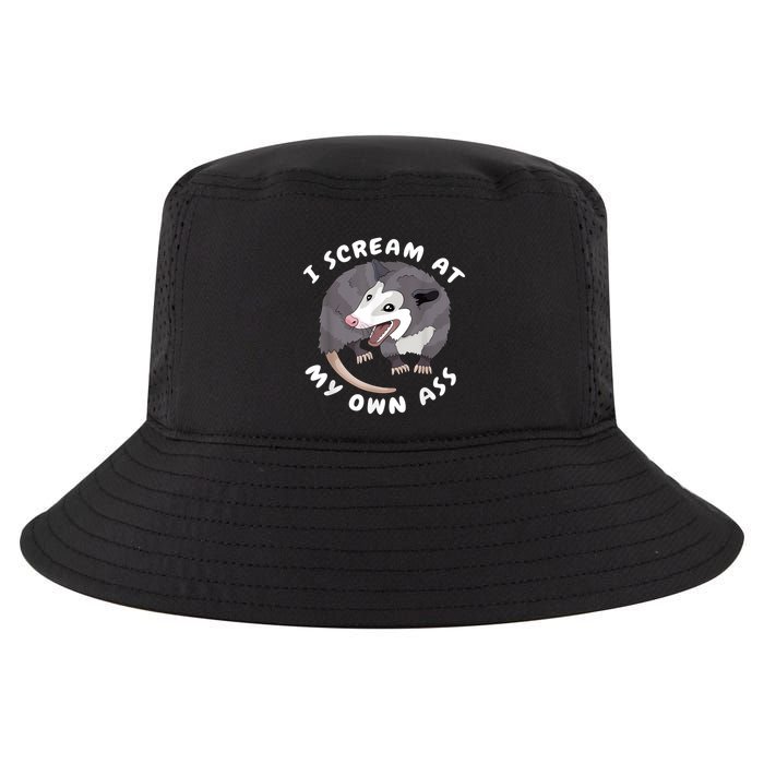 Funny Possum I Scream At My Own Trash Cat Opossum Meme Cool Comfort Performance Bucket Hat