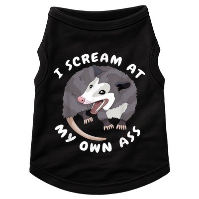 Funny Possum I Scream At My Own Trash Cat Opossum Meme Doggie Tank
