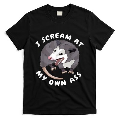 Funny Possum I Scream At My Own Trash Cat Opossum Meme T-Shirt