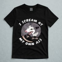 Funny Possum I Scream At My Own Trash Cat Opossum Meme T-Shirt
