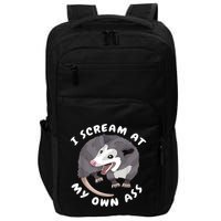Funny Possum I Scream At My Own Trash Cat Opossum Meme Impact Tech Backpack